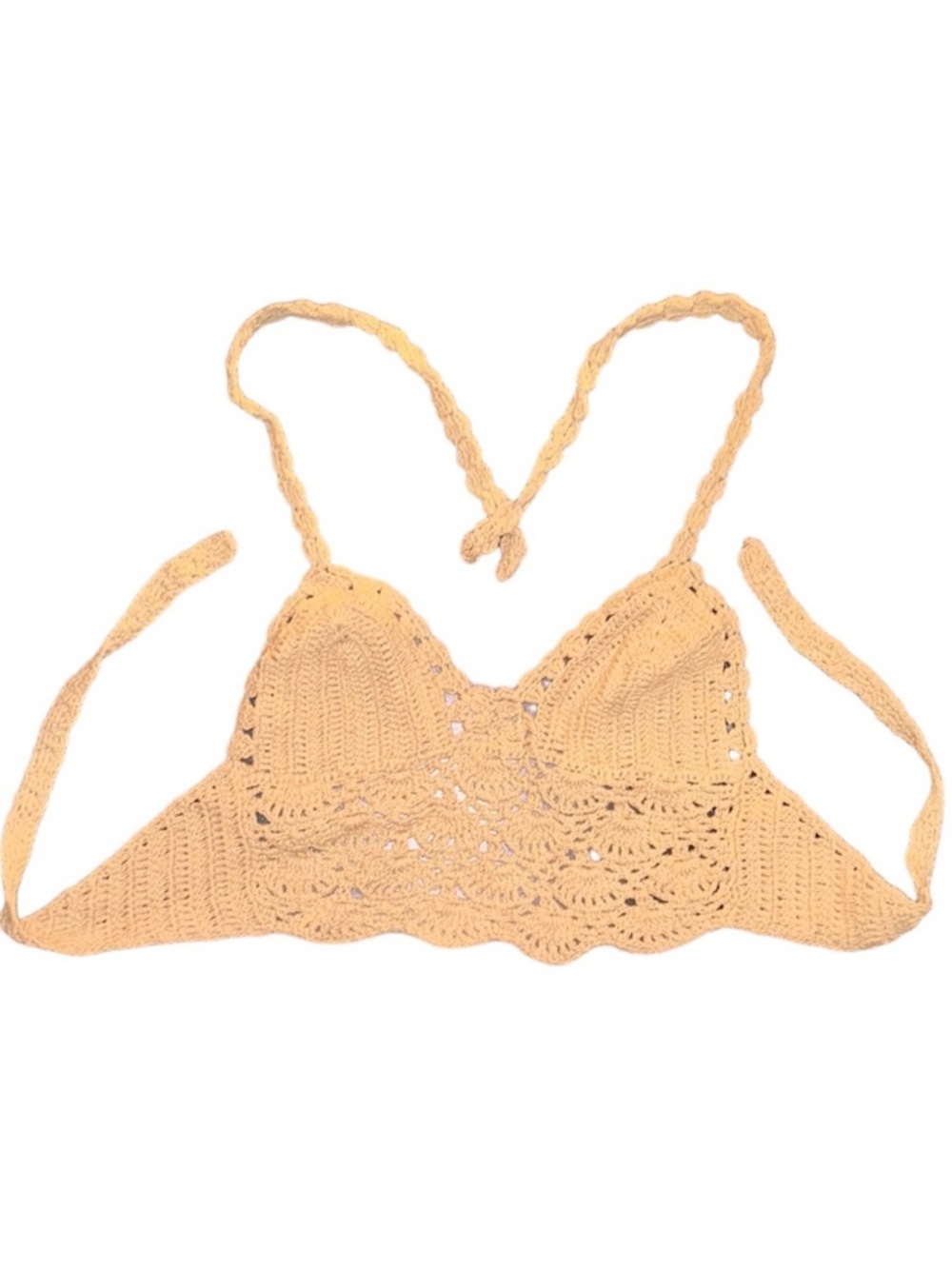 Crochet Bralette Top - Peach